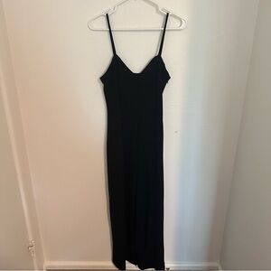 Elegant Black Spaghetti Strap Jumpsuit